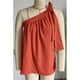 thumbnail image 2 of Blusa sin mangas con cordones de color naranja rojizo para un estilo elegante de verano, talla M Blusa sofisticada con lazo, 2 of 4