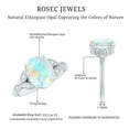 thumbnail image 5 of Rosec Jewels Ethiopian Opal Oval Engagement Ring with Diamond - Vintage Style Ring - (8X10 mm, 1 Ct, AAA Grade) - with Jewelry Box, 10K White Gold, US 12.00, 5 of 10