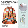 thumbnail image 5 of Pioneer Flower Floral Print Pattern Backpack for School, Cute School Bag with Adjustable Shoulder Straps and Padded Back, 15.3"x11"x7.1", 5 of 5