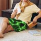 thumbnail image 5 of Balery Green Lightning Pantalones cortos de pijama de punto de algodón para hombre con cinturilla y bolsillos-Medium, 5 of 6
