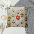 thumbnail image 2 of JEUXUS  Daisy Floral Throw Pillow Covers Spring Summer Decorative Pillowcase Square Cushion Cover for Couch Sofa Bed Living Room Bedroom Decor (Daisy 01), 2 of 5