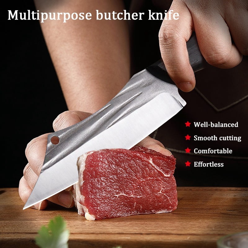 7PCS Multi-Piece Stainless Steel Knife Set Includes Kitchen Sharp Fruit Meat Fish Slicing and Boning Knives Designed for Home Use Holiday Gifts Professional Cooking Supplies Durable Meat Cleaver