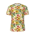 thumbnail image 5 of Wukai Sunflower Cornflower Poppy Print Men's Short-Sleeved Mesh T-Shirt,Quick-Dry Short Sleeve Workout T-Shirt-5X-Large, 5 of 8
