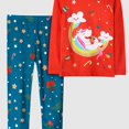 thumbnail image 1 of Pyjama pour Filles Enfants Imprimé Lune Unicorn Col Rond Manches Longues Haut & Pantalon Ensemble, 1 of 6