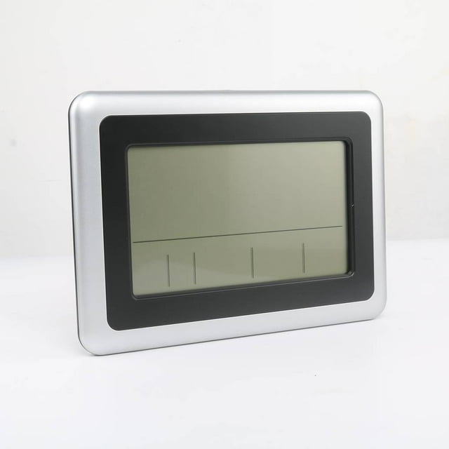 Vonky LCD Digital Large Wall Clock Thermometer Desk Calendar Desk Calendar Thermometer Time Alarm Electronic Indoor Home Temperature Meter