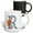 Multicolor, variant on 3drose, Pretty Floral Monogram R, 11oz Two-tone Black Mug