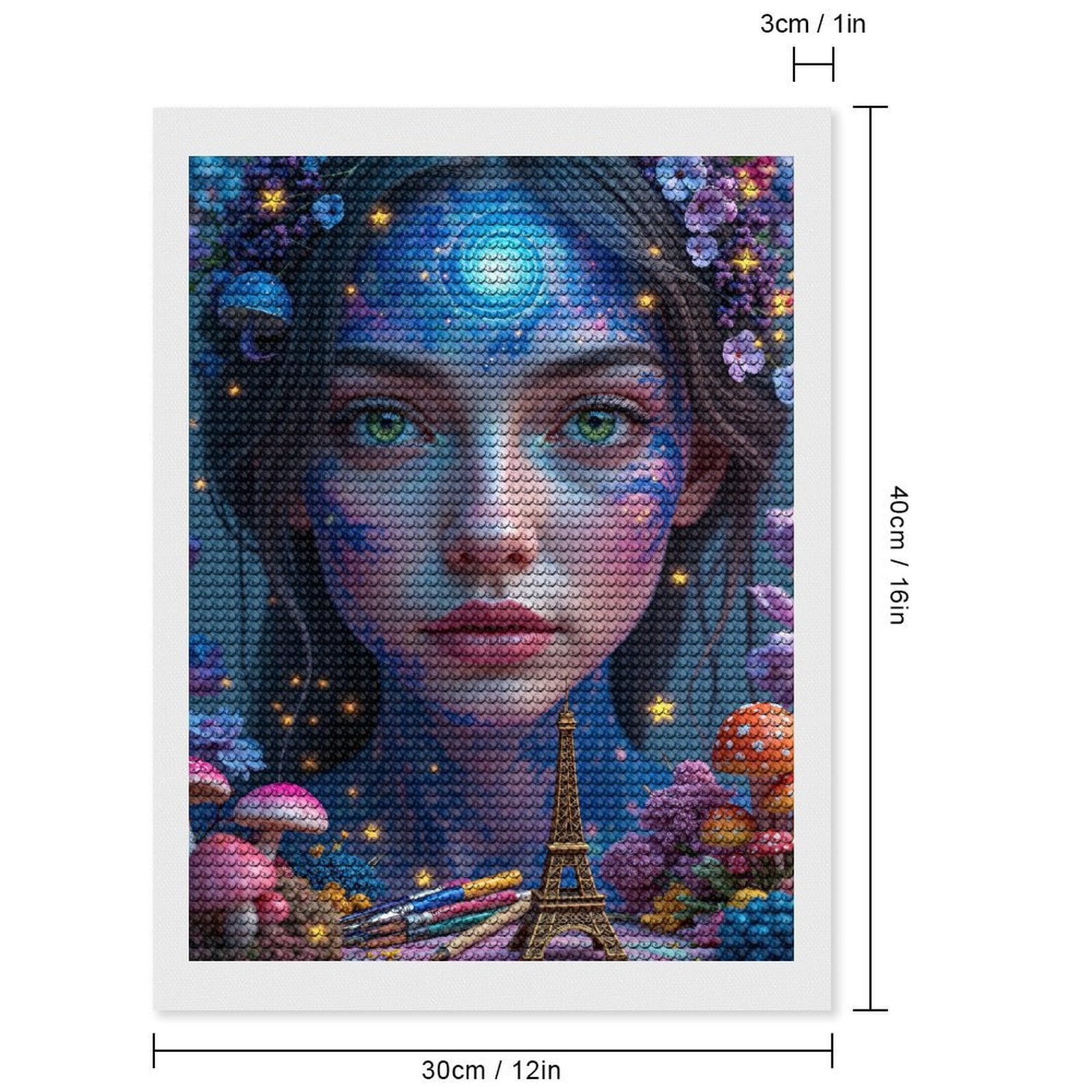 Diamond Art Kits for Adults, Fantasy Face Galaxy Art Dreamland 5D Diamond Painting Kits for Adults Beginners, DIY Full Drill Diamond Painting, Gem Art and Crafts 12x16