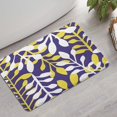 thumbnail image 2 of Purple Leaf Pattern Bathroom Rugs Mat,Non Slip Microfiber Bathroom Rug,Rubber Backing,Soft Bathroom Mats for Bathroom Floor,Tub and Shower,17x27in(43x68cm), 2 of 5
