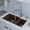 Chocolate, variant on ALFI brand AB3319UM-W White 34" Double Bowl Undermount Granite Composite Kitchen Sink