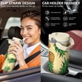 thumbnail image 5 of 30 Oz Tumbler Yellow Pineapple Tumbler with Lid and Straw, Birthday Gift Cup for Friend Women Men Coffee Travel Mug Thanksgiving Day Halloween Christmas Gift Water Bottle, 5 of 7