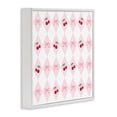 thumbnail image 2 of Stupell Industries Cottage Cherries & Bows Argyle White Framed Giclee Art, 24 x 24, by Lucille Price, 2 of 7
