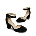 thumbnail image 6 of BURUDANI Womens High Heel Closed Toe Chunky Wedding Shoes Pumps, 6 of 9