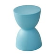 thumbnail image 4 of Reposapiés redondo otomano, decoración moderna, taburete versátil para cambiar zapatos, reposapiés para dormitorio, mesita de noche, apartamento, sala Azul brillante, 4 of 8