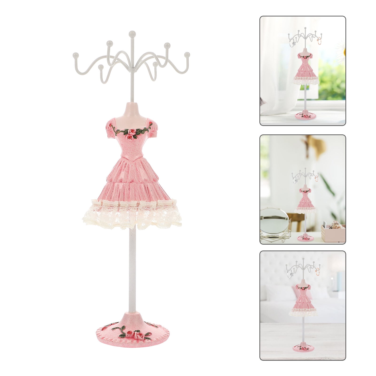 Toyandona Jewelry Rack Compact Decorative Storage Organizer for Home Bedroom and Retail Shop Display