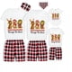 thumbnail image 1 of Pijamas familiares a juego de Navidad, conjunto de Pijamas cortos blancos de Dachshund a través de los puntos de nieve, 1 of 4