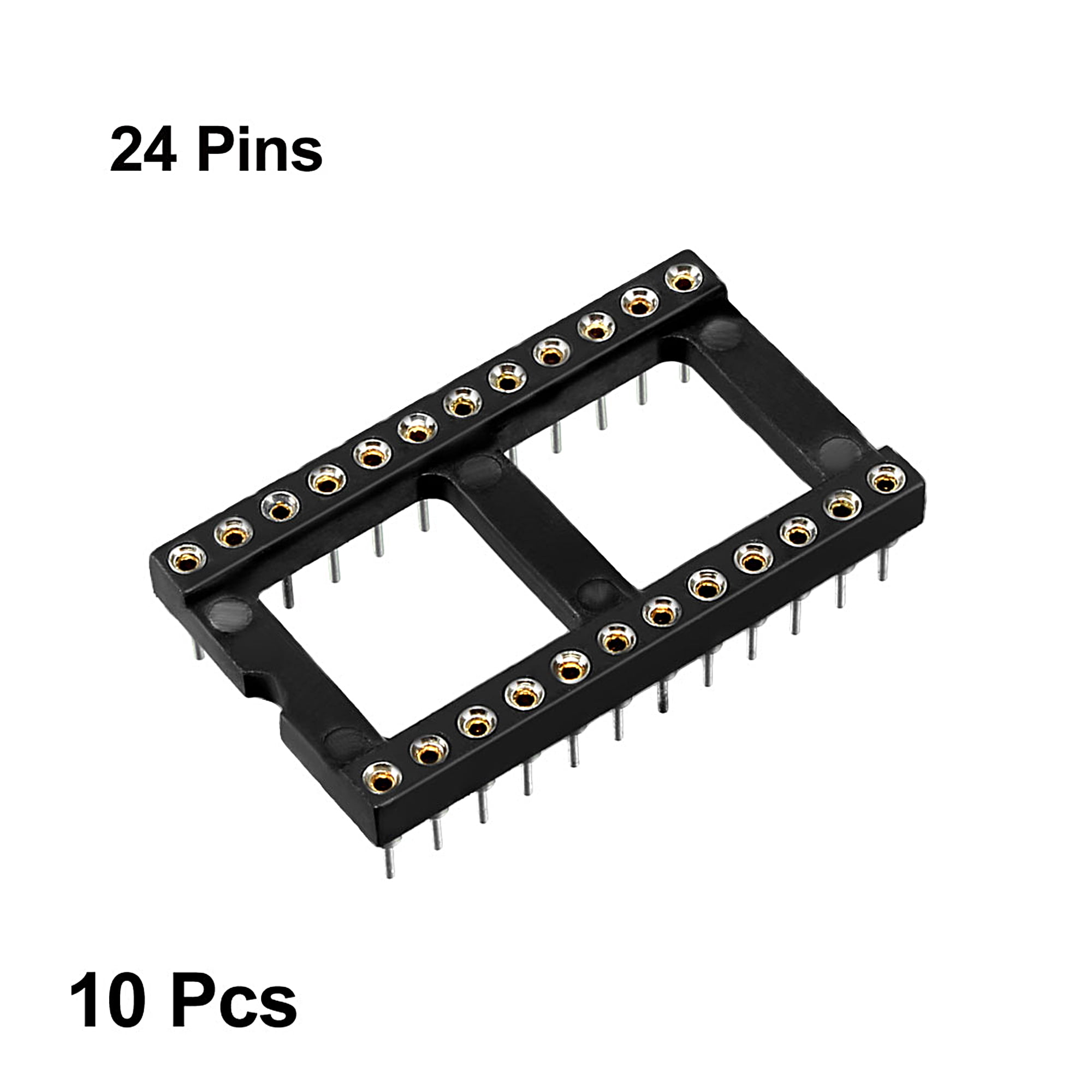 100 pcs Pitch 2.54mm IC Socket Adapter 24 PIN Round DIP High Quality X=15.24mm 