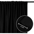 thumbnail image 7 of XWZO Black Curtains 2 Panels for Patio, Lightweight Room Darken Photography Backdrop Curtain Drapes with Rod Pockets for Home/Holiday/Party Decor, 5ft x 7ft, 7 of 7