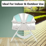 Dream On Me Karley Bassinet in Blue and Grey, Quick Fold and Easy to Carry, Large Storage Basket