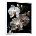 thumbnail image 2 of Designart "Elegant Petals Of White Orchids I" Orchids Floater Framed Wall Decor, 2 of 5