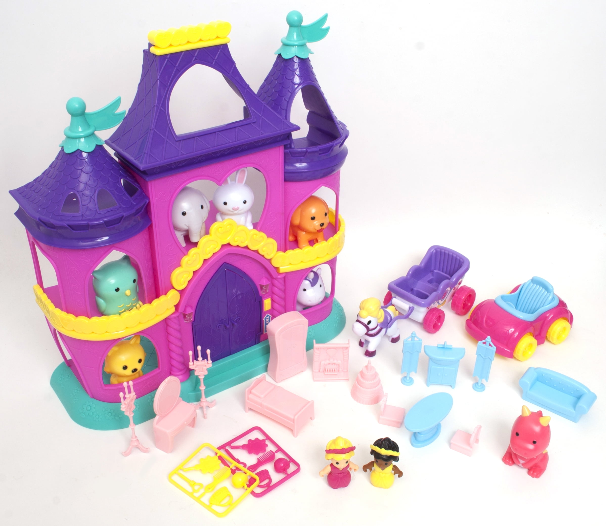 Kid Connection Fantasy Princess Castle Play Set, 37 Pieces