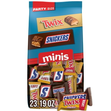 Snickers & Twix Minis Milk Chocolate Bars Variety pack, Party Size - 23.19 oz Bulk Bag