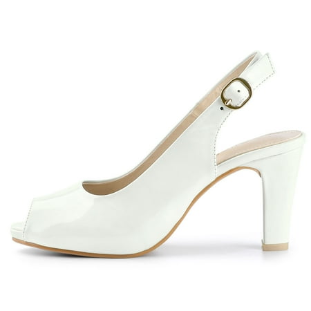 sling back shoes white