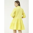 thumbnail image 2 of Moomaya Solid Cotton Button Down Shirt Dress, Quarter Sleeve Short Summer Resort Dress, 2 of 8