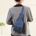 thumbnail image 4 of Bolso de pecho para mujer, riñonera, bolsos de mensajero de moda, bolsillo en la cintura del pecho (azul), 4 of 6