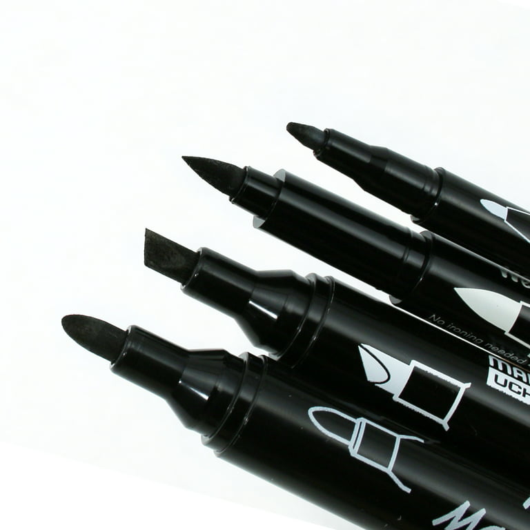 Calligraphy Marker, Line 1,4+2,5+3,6+4,8 , Black, 4 pc