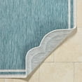 thumbnail image 6 of Livabliss Outdoor Rugs, 5x7 Miami Beach Traditional Aqua Area Rug for Patio, Porch, Deck, Backyard, Waterproof Indoor Outdoor Carpet (5'3" x 7'), 6 of 7