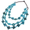 thumbnail image 3 of FELTECHELECTR Collares bohemios de cuentas de madera multicapa con conchas de coco, joyería étnica para mujer, collar largo de cuentas hecho a mano para vacaciones en la playa., 3 of 3