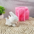 thumbnail image 3 of ROCKROK 3D Bunnies Figurine Silicone Candle Molds for Handmade Candle Home Decoration, 3 of 7
