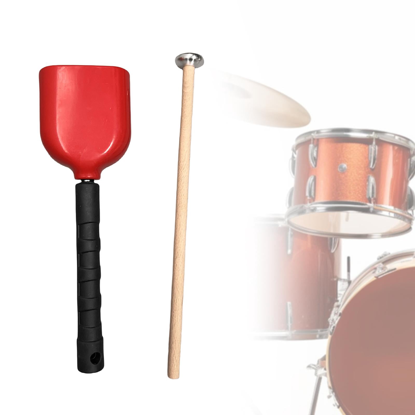Rushawy Cowbell with Handle Noise Makers and Mallet for Concert Weddings Celebrating Red S