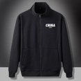 thumbnail image 4 of Sudadera con capucha para hombre, ropa masculina, sudadera con cremallera completa, jersey negro, talla grande, estética, invierno, años 90, algodón, nueva, Y2k, holgada, sin capucha, 4 of 5