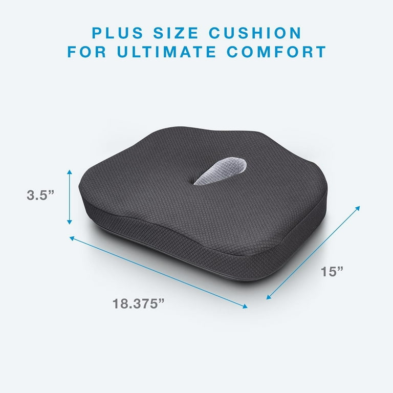 Type S Smoothing Premium Comfort Memory Foam Seat Cushion