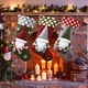 thumbnail image 3 of Suministros de decoración navideña, bolsa de dulces de árbol en blanco con copos de nieve de Papá Noel, medias navideñas de felpa para decoración del hogar, fiesta y festival, 3 of 4