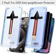 2PACK for IPhone17 Tempered Glass Flim with Easy Installatin Tool, Screen Protector For IPhone 17 Pro Max 17PM ,For IPhone 17 Pro Hardness Protective Cover