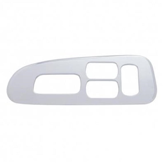Chrome Plastic Window Switch Panel (4 Cutouts) For 2006-2019 Peterbilt -Driver
