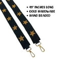 thumbnail image 4 of Lashicorn Black with Gold Stars Beaded Purse Strap 49 Football Colorado Missouri Gold Clasp Game Day Clear Stadium Bag Sports Pittsburg New Orleans, 4 of 4