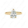 thumbnail image 3 of Cora Jewellery 3CT Hidden Halo Pear Moissanite Engagement Ring For Women, 18K Rose Gold, 3 of 6