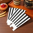 thumbnail image 2 of 24 piezas de cajas de palomitas de maíz contenedores de cartones Bolsas de papel caja de rayas para cine de las mesas de postres de cine favores de boda (negro), 2 of 7
