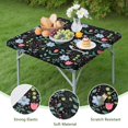 thumbnail image 4 of Pioneer Flower Floral Print Pattern Square Fitted Tablecloth with Elastic Edge,Square Table Cover,Washable Elastic Table Cover for Home Kitchen Party Decor 34"x34", 4 of 6