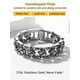 thumbnail image 4 of Pulsera de cadena de eslabones cubanos PROSTEEL para hombres Acero Inoxidable Plata 16 mm 9 pulgadas, 4 of 8
