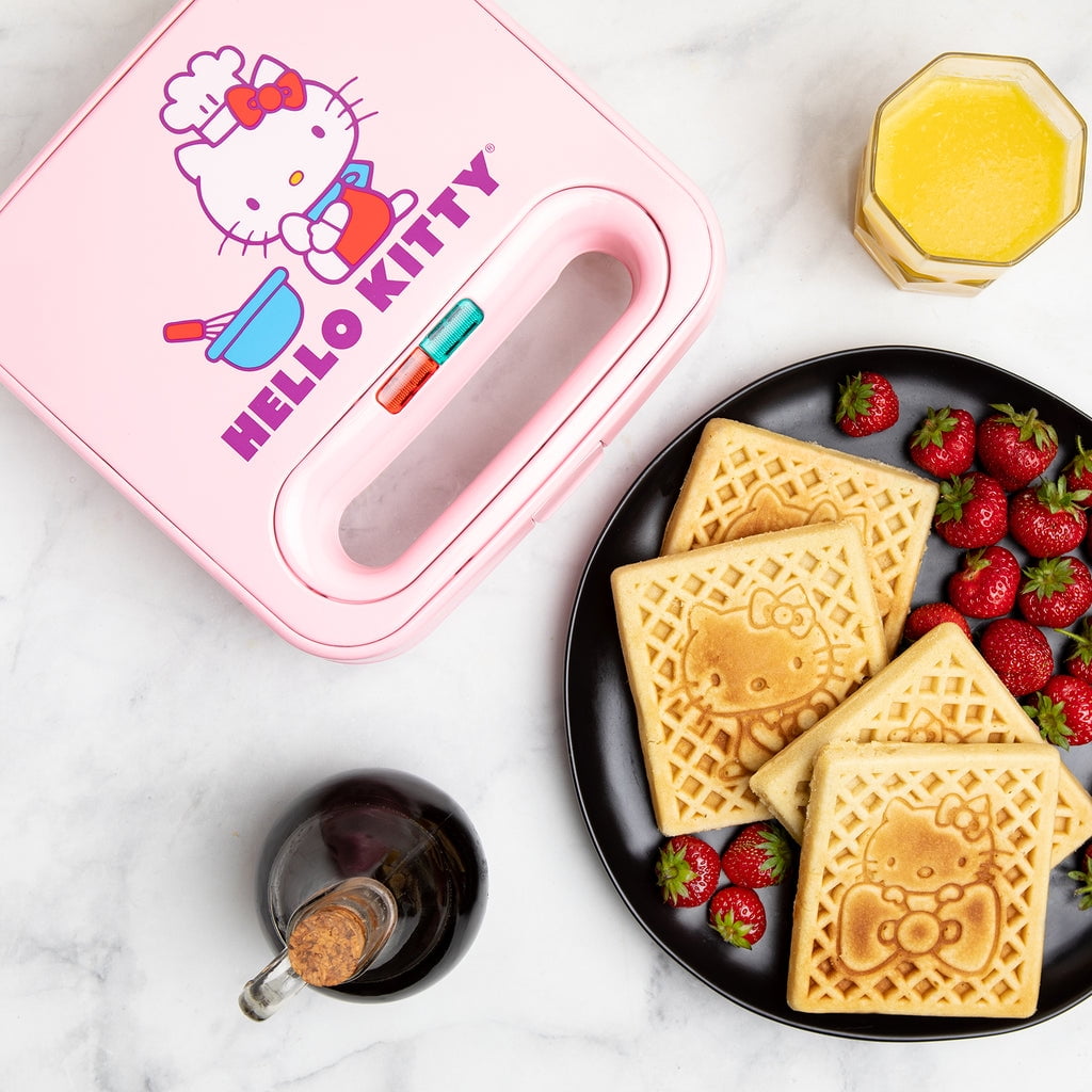 Uncanny Brands Pink Hello Kitty Mini American Waffle Maker