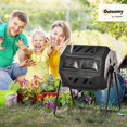 thumbnail image 2 of Contenedor de Compostaje Giratorio Outsunny 360° Cámara Doble 160L Negro, 2 of 9