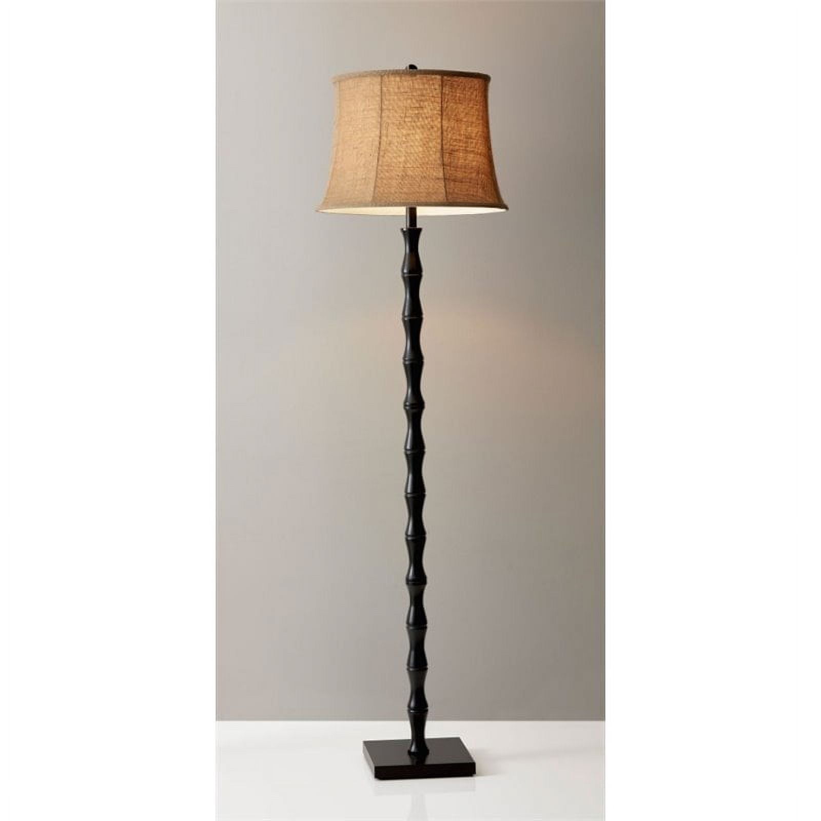 Adesso Stratton Floor Lamp, Painted black metal