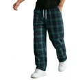 thumbnail image 5 of Migroa Mens Plaid Wide Leg Trousers Elastic Waist Loose Fit Casual Pants with Pockets, Lightweight Comfort Bottoms for Daily Wear And Outdoor Activities Blackish Green L, 5 of 9