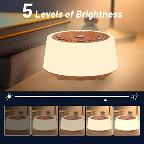 Sound Machines with 10 Colors Night Light 25 Soothing Sounds and Sleep White Noise Machine 32 Volume Levels 5 Timers Adjustable Brightness Memory Function for Adult Kid Baby