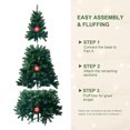 thumbnail image 5 of CITYLE 6ft Christmas Tree, Premium PVC Fir Artificial Holiday Christmas Tree, Ideal for Home, Office, and Xmas Party Decoration, Includes Metal Foldable Stand, 5 of 8