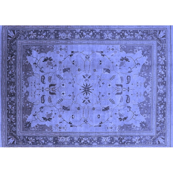 Ahgly Company Indoor Rectangle Oriental Blue Traditional Area Rugs, 5' x 8'
